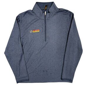 Adidas NHL All Star Game 2023 1/4 Zip Lightweight Sweatshirt Blue Large